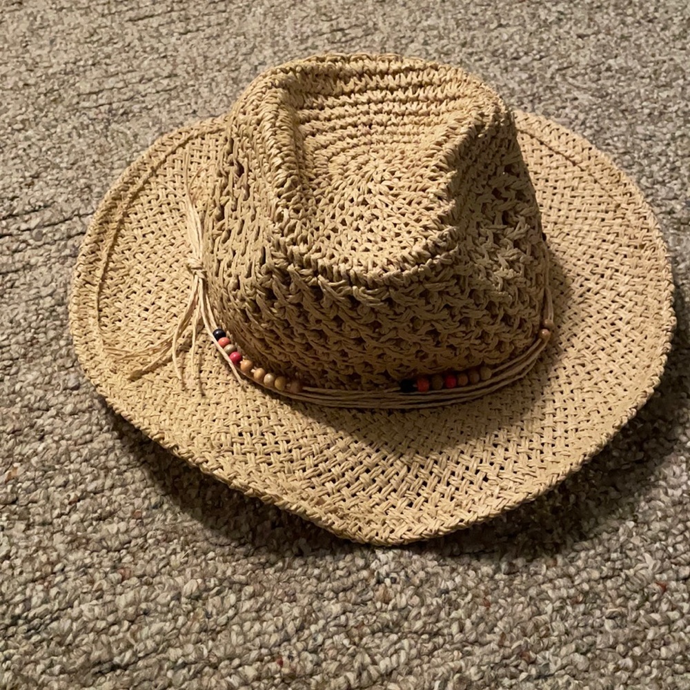 Straw cowgirl hat